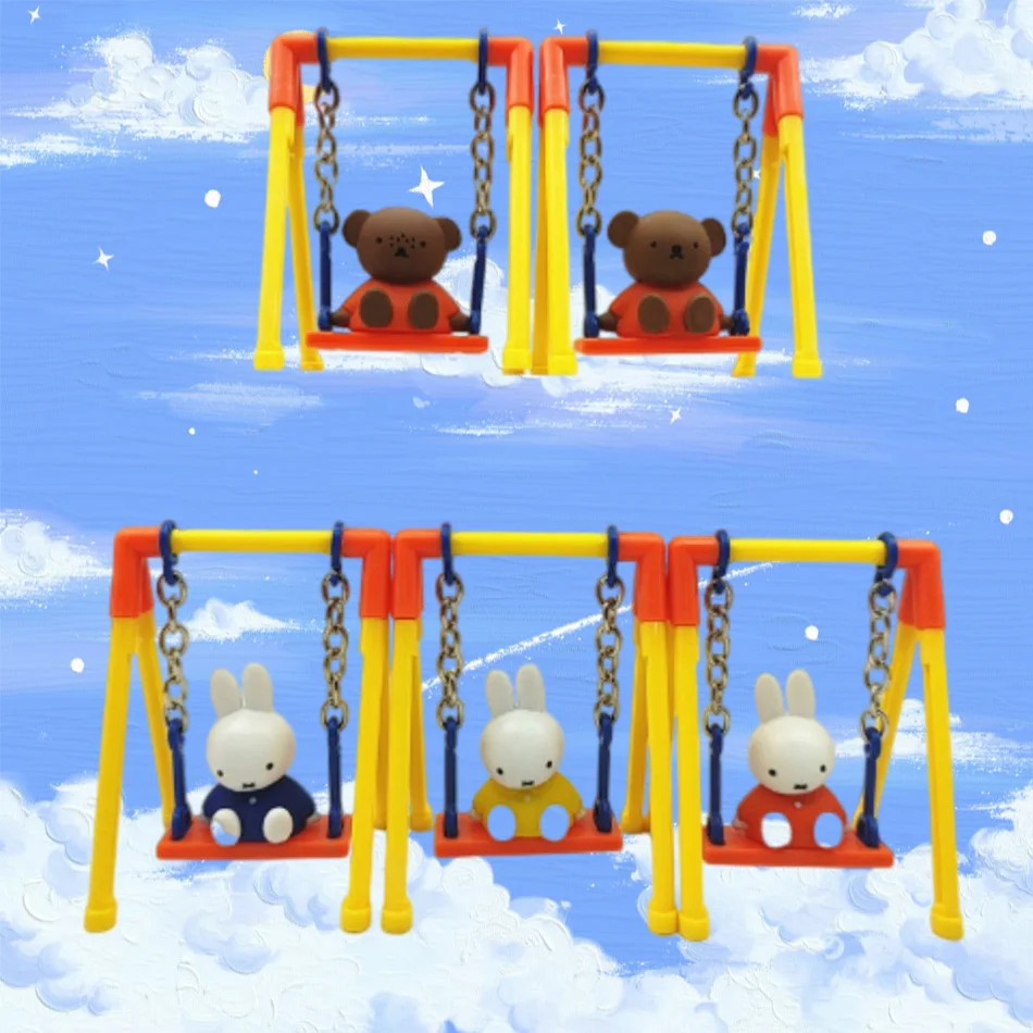 1-5 капсул для взрослых Miffys Konijn Swing Actie Blind Box в сборе серия моделей из ПВХ Speelgoed