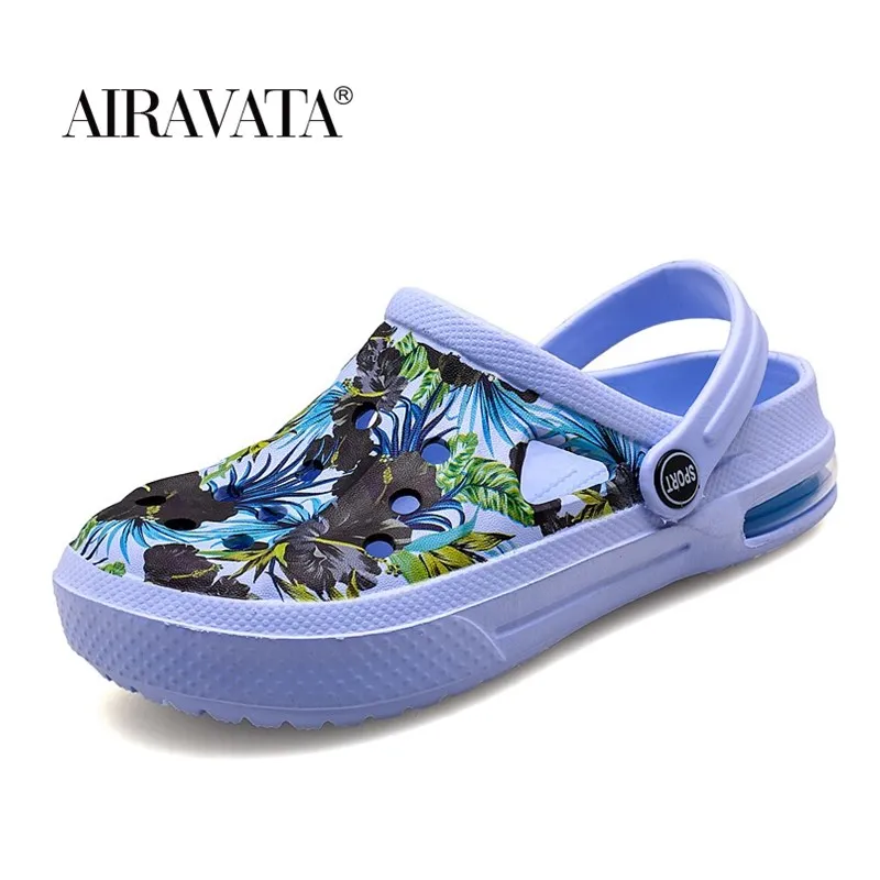 Men Women Summer Beach Sandals Comfortable EVA Couple Printed Clogs Shoes Indoor Outdoor Garden Slipers