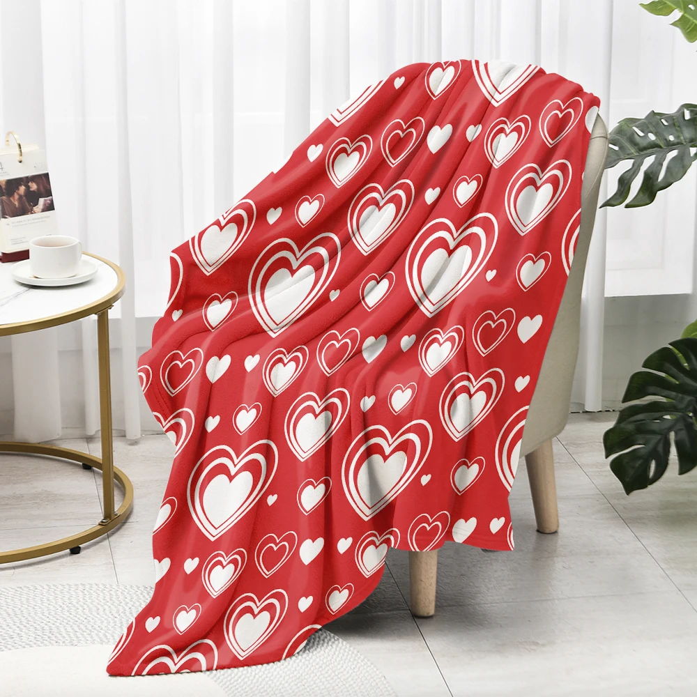 Одеяло на заказ диван для кровати с мягким одеялом в форме сердца и теплым
