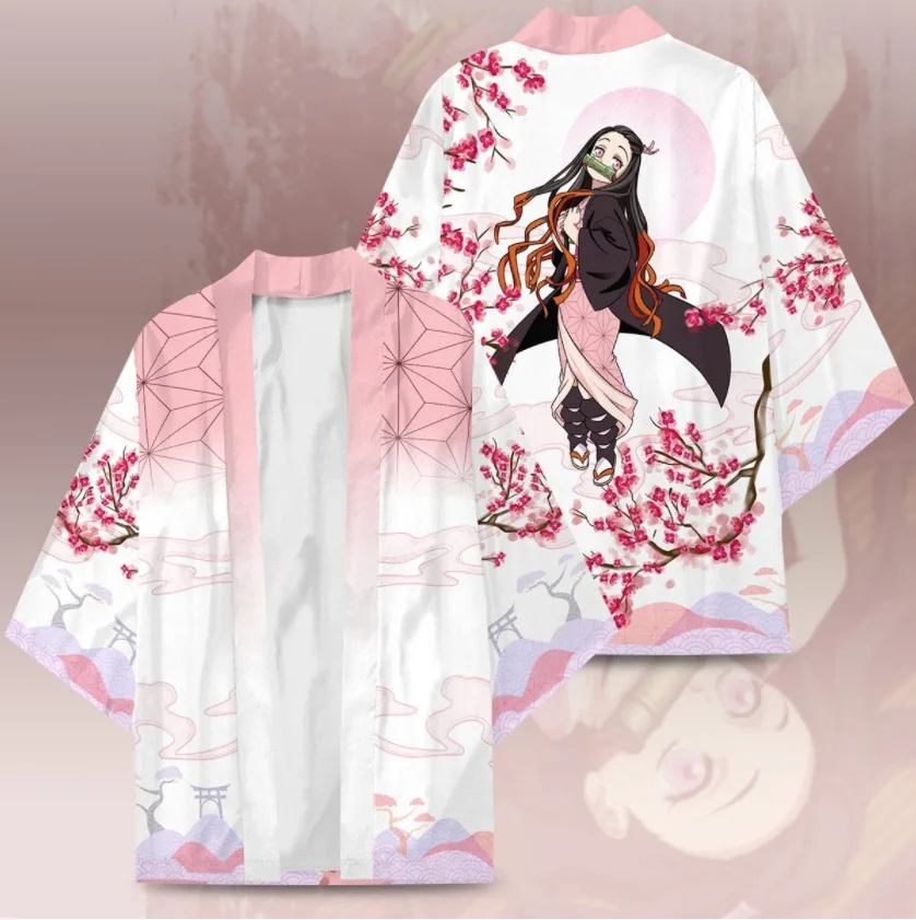 

New Cosplay Cloak Anime Demon Slayer Blade Peripheral Kimono Jacket Bathrobe Two-dimensional Cloak Sunscreen Cardigan Pajamas
