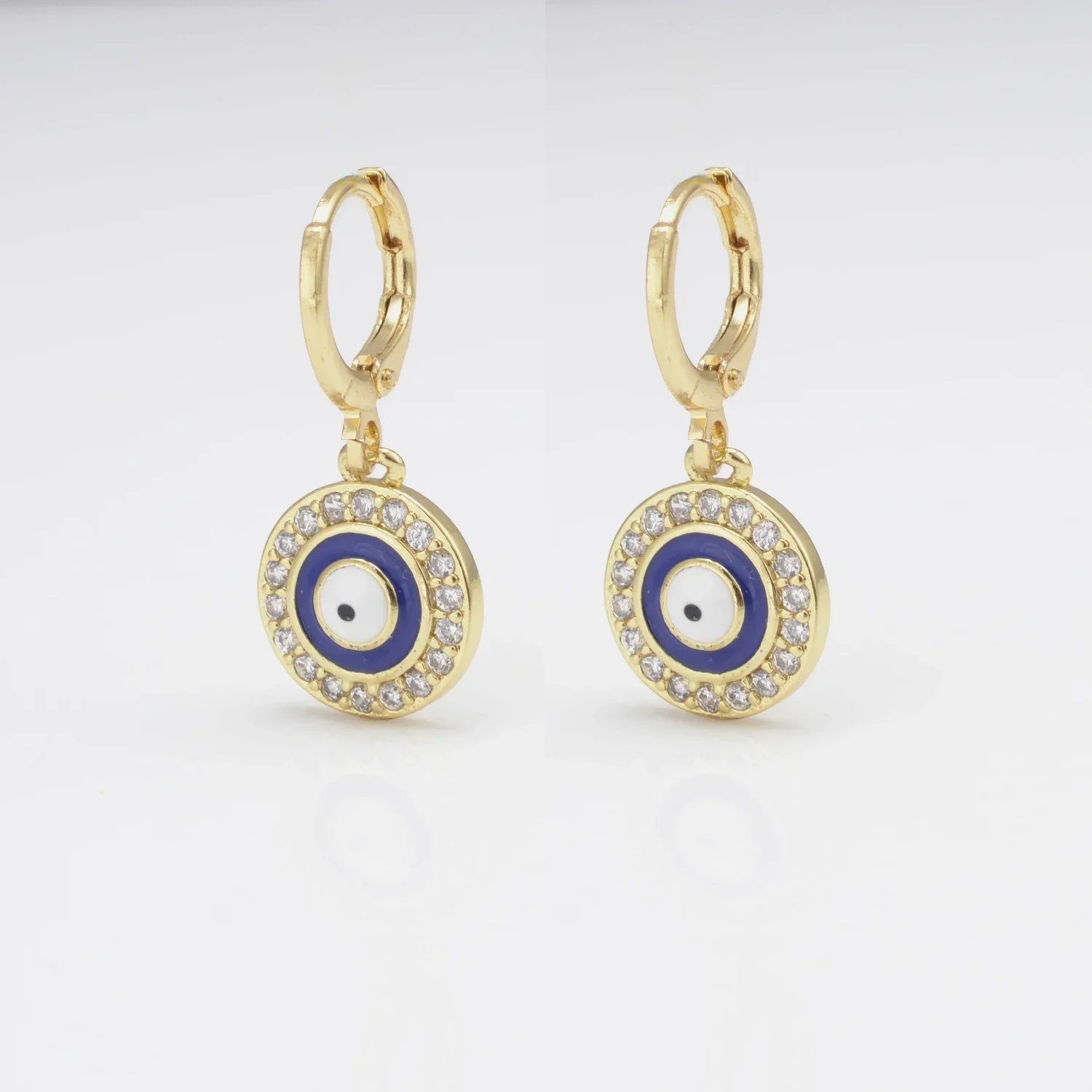 Женские круглые серьги-подвески 2 пары