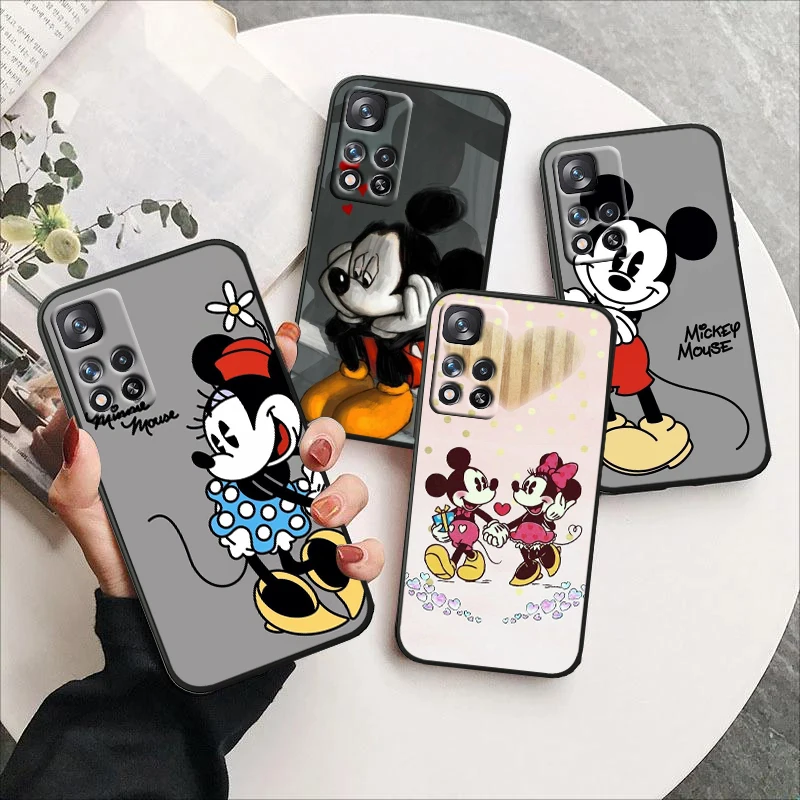 

Disney Minnie Cute For Redmi Note 12 Pro Plus 11 11T 10 9 8 Pro Lite Pro Max 5G 4G Silicone Soft Black Phone Case