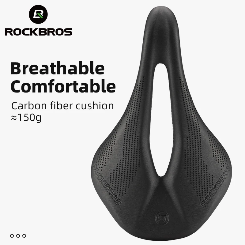 

Rockbros official Saddle Ultralight Breathable Racing Saddle Seat Carbon Fiber Com table Durable Cushions Bike Accessories