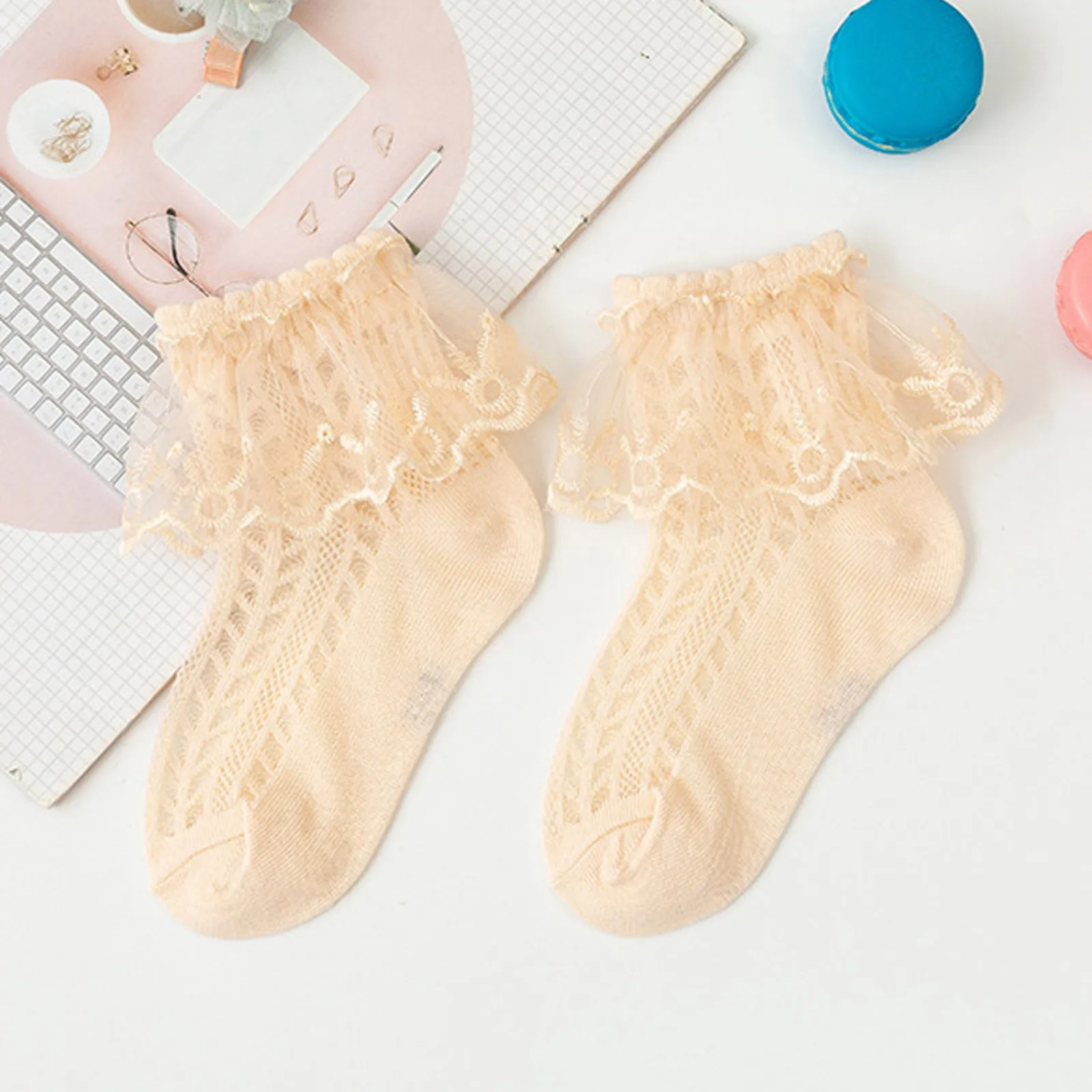 

infant socks floor socks summer socks thin breathable autumn solid color lace fashion girls cotton socks