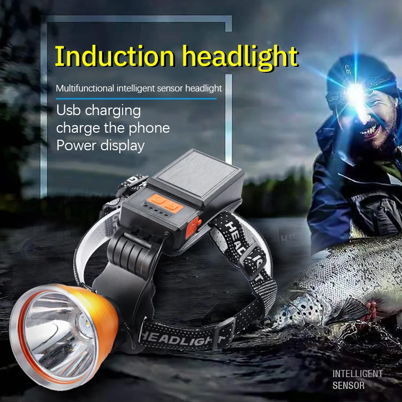 Outdoor searchlight headlights are portable and waterproof and durable