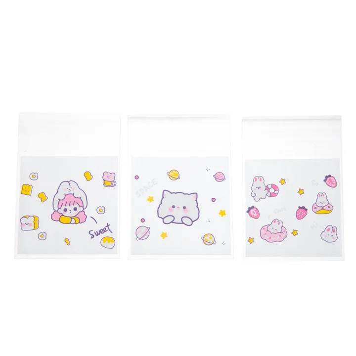 

MOONMADE Прозрачные самозапечатывающиеся пакеты с мультяшным принтом