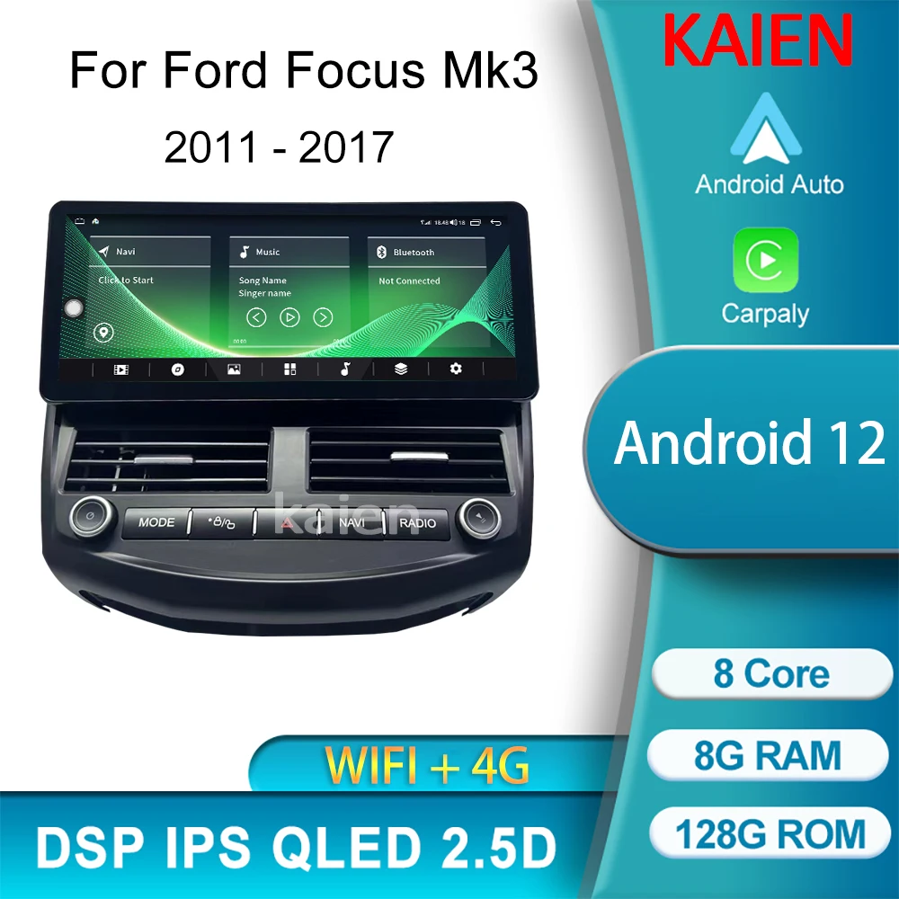 

KAIEN For Ford Focus Mk3 2011-2017 Android Auto Navigation GPS Car Radio DVD Multimedia Player Stereo Carplay 4G Autoradio Video