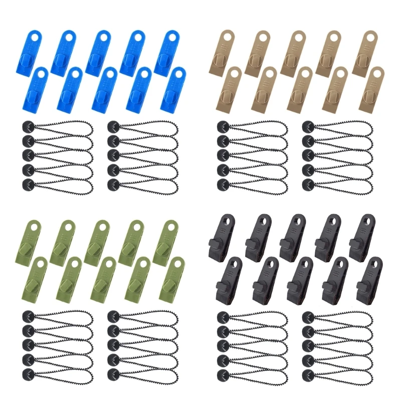 

10Pcs Lock Grip Clamps Tent Clip Awning Clamp Set for Camping Pool Boats Covers