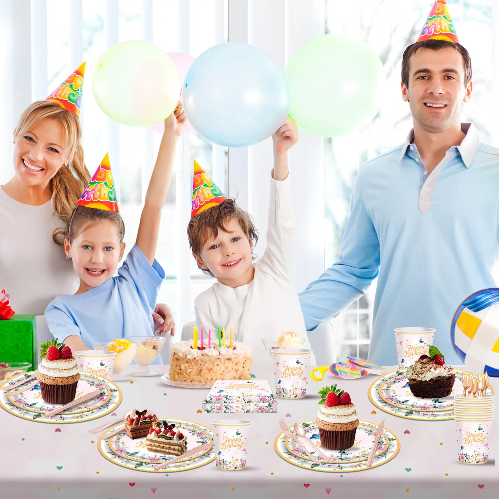 

Party Supplies Tableware Set Tableware Set Paper Plates Kit Butterfly Party Supplies Paper Plates And Napkins Sets Serves 10