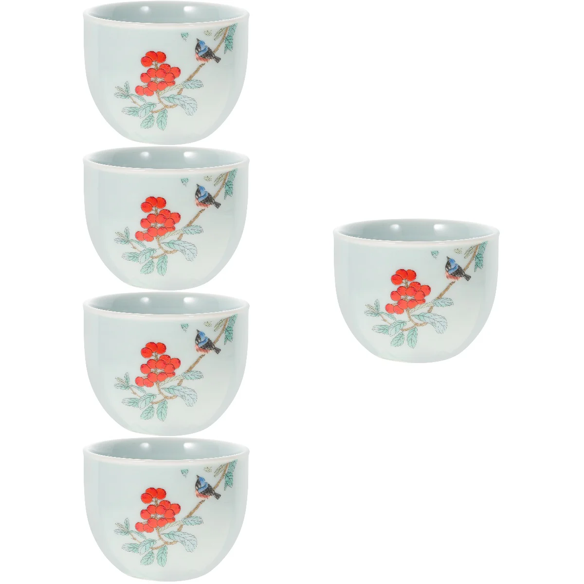 

5pcs Chinese Style Tea Cup Vintage Cup Coffee Mug Ceramic Cup for Drinking Tea