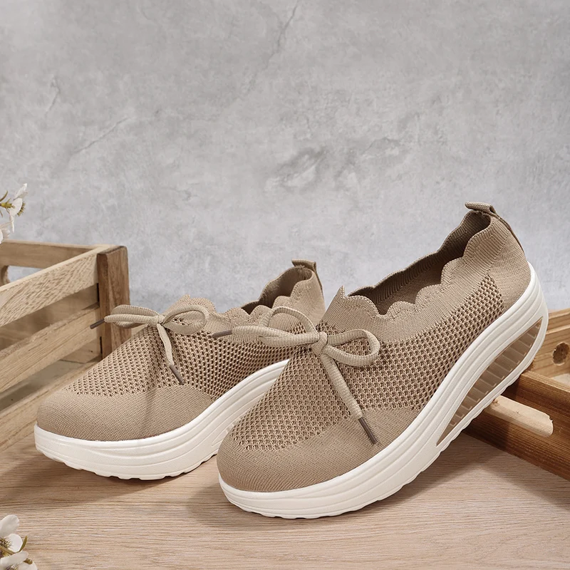 

Lightweight Mesh Breathable Shoes Fashion Sneakers Thick Soled Vulcanized Shoes Walking Shoes Platform Shoes Zapatos De Mujer