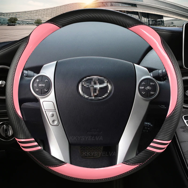 Для Toyota Prius 30 20 V C Prime чехол рулевого колеса автомобиля углеродное волокно кожаные