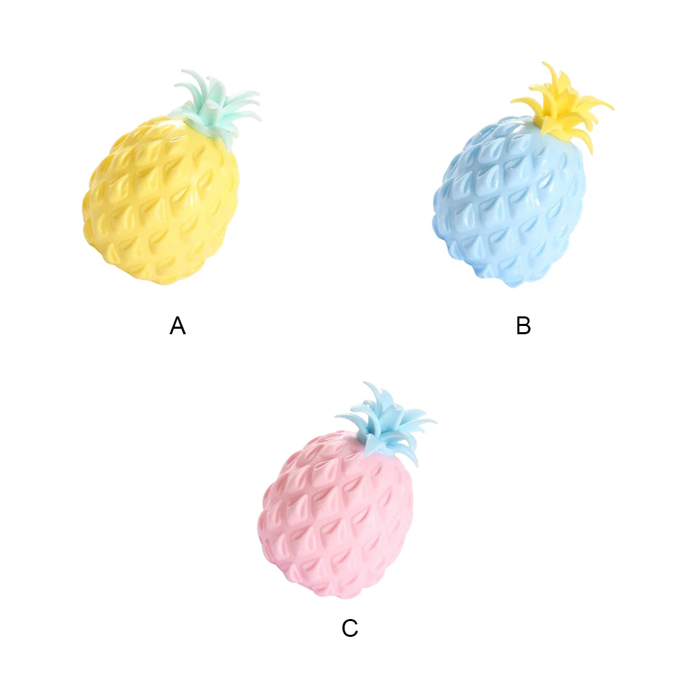 

Simulation Pineapple Toy Cute Lovely Portable Release Hands Lightweight Soft Squeezing Balls Venting Ball Yellow