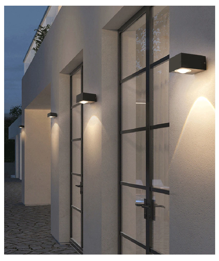LED kinkiet zewnętrzny wodoodporny ganek lampa ogrodowa nowoczesne kinkiety wewnętrzne salon korytarz oświetlenie patio