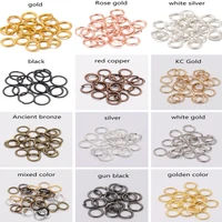 new 4 5 6 7 mm open ring jump ring single ring flat iron ring chain ring earring necklace accessories diy jewelry material100pcs