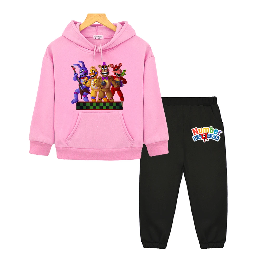 

Bear Rabbit Game Kawaii Anime hoodie sweatshirt Fleece pullover boys girls Autumn Jacket FNAF Hooded Sets kids boutique clothes