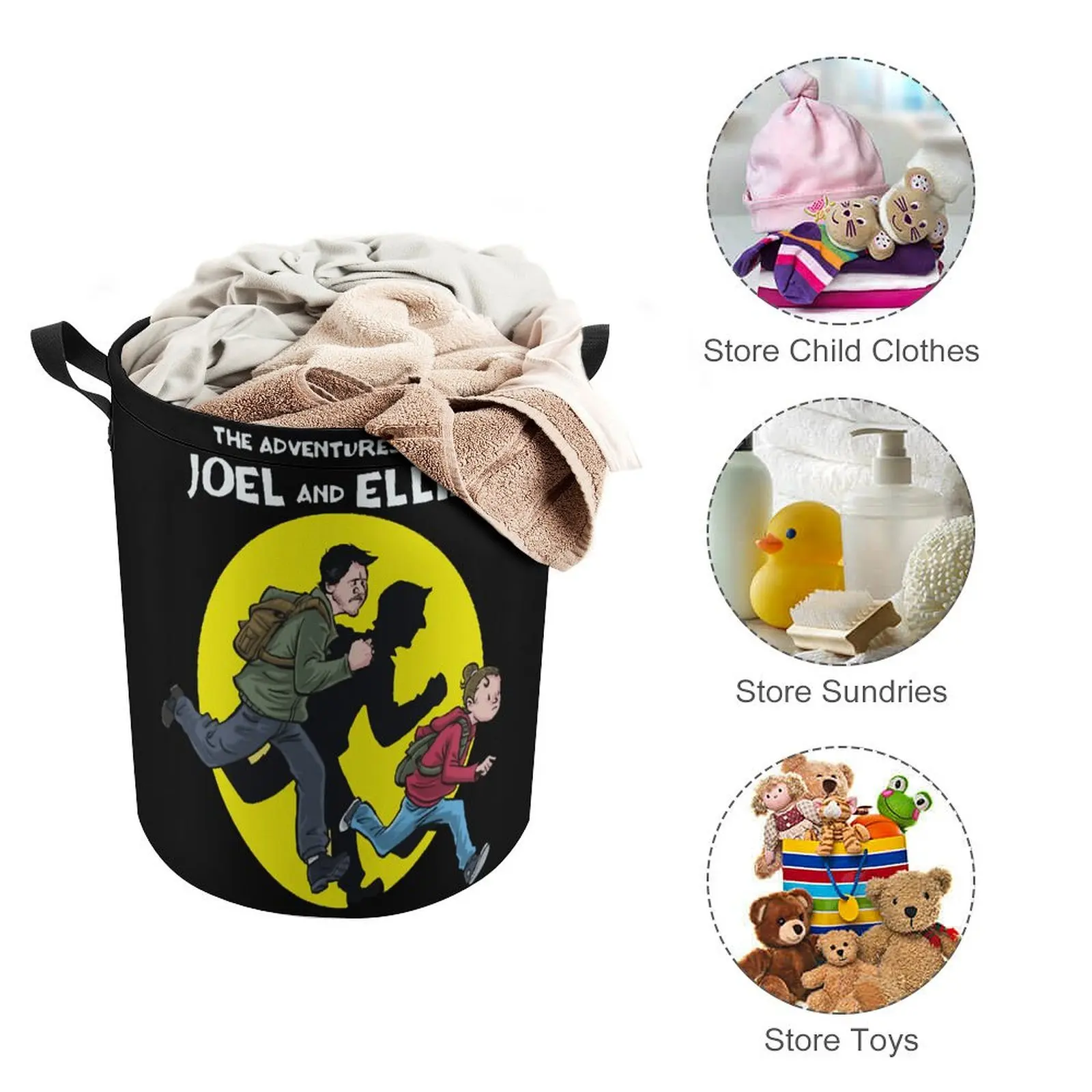 Емкость для хранения Приключения джэля и Элли (винтажная корзина белья с большой