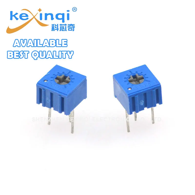 

10pcs 3362P-103 10K Top Adjust Single-Turn high density sets precision Adjustable Resistance 3362 Potentiometer Glass Glaze