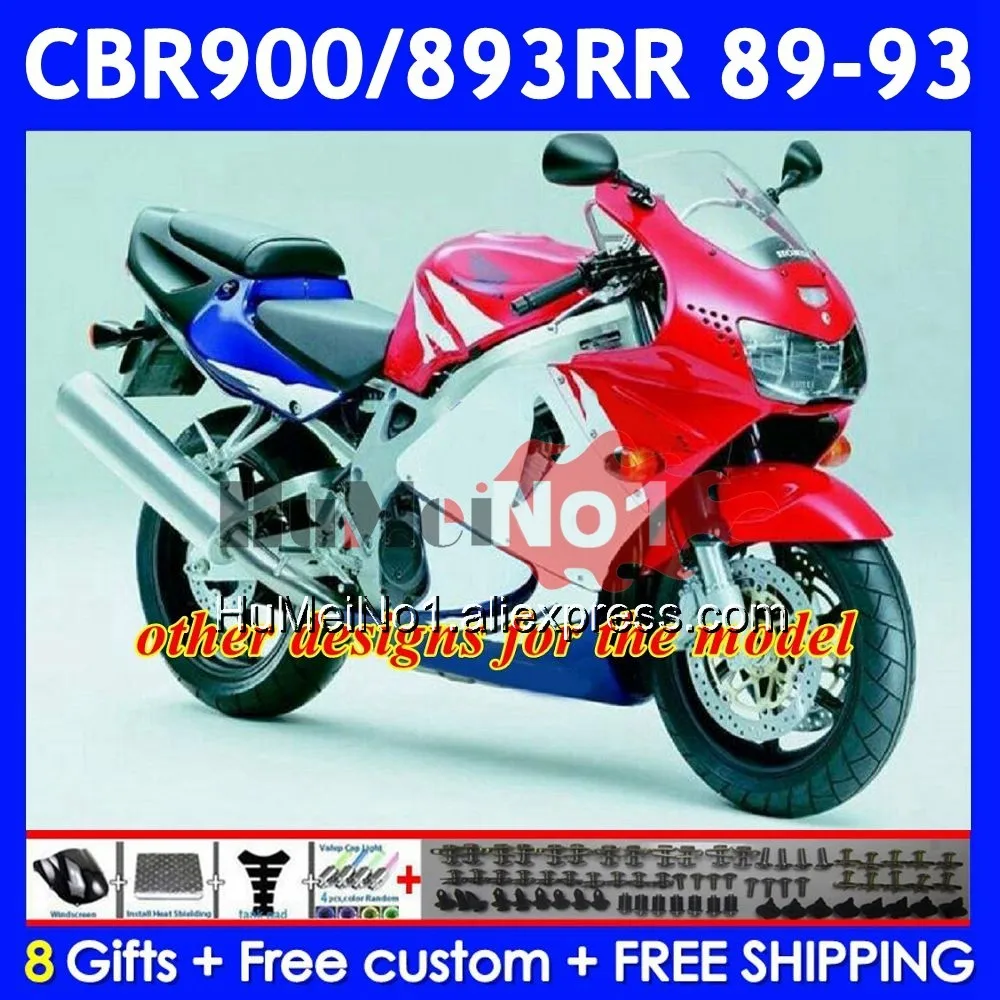 Зеленый черный корпус для HONDA CBR893RR CBR 893RR 54No.22 CBR900 CBR893 RR 1989 1990 1991 1992 1993 CBR900RR 89 90 91 92 93