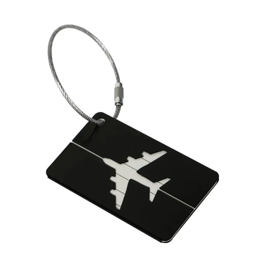 1PCS Women Simple Metal Luggage Tags Men Suitcase Dentifier Name Label Tag Holiday Airplane Travel Accessories Aluminium Alloy