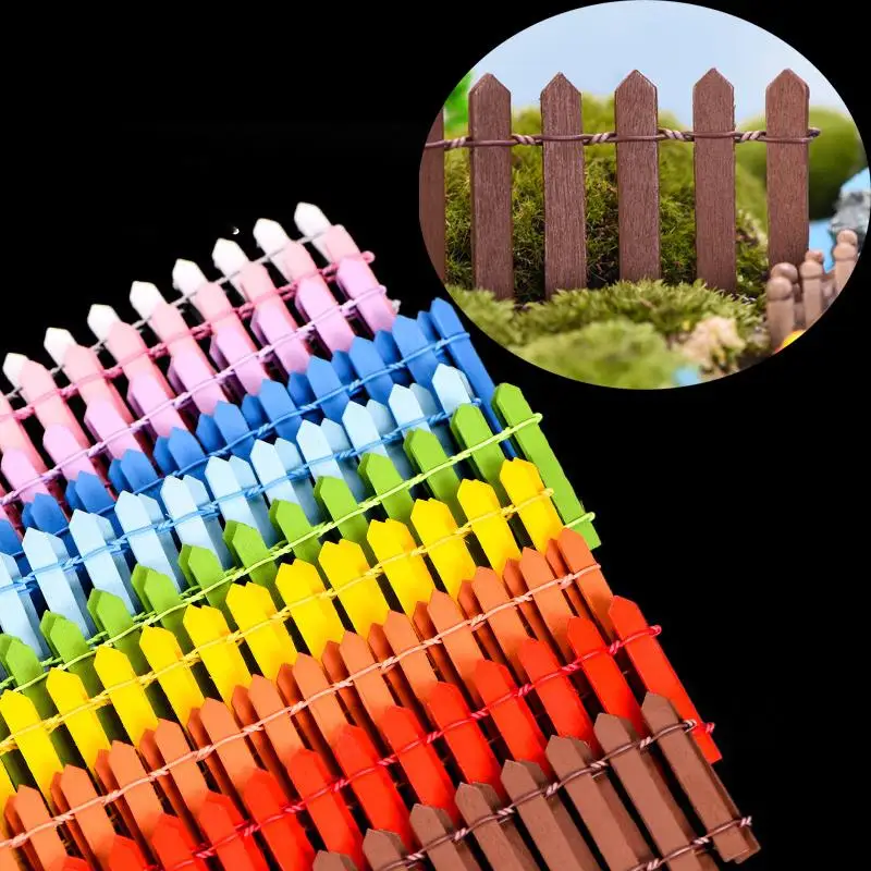 Деревянная мини-ограда, «сделай сам» сказочные садовые аксессуары, деревянный барьер, для кукольного домика, витрина для рукоделия, фотообои, 90 х5 см