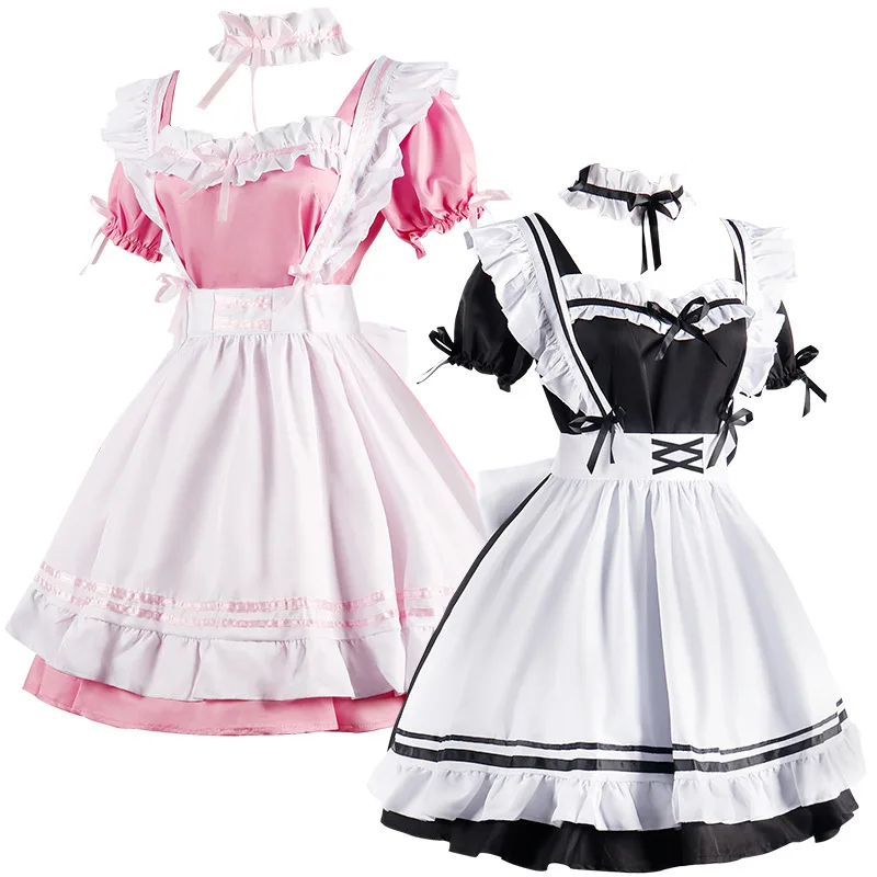Женский фартук горничной костюм для косплея Лолиты маскарада пушистые носки с