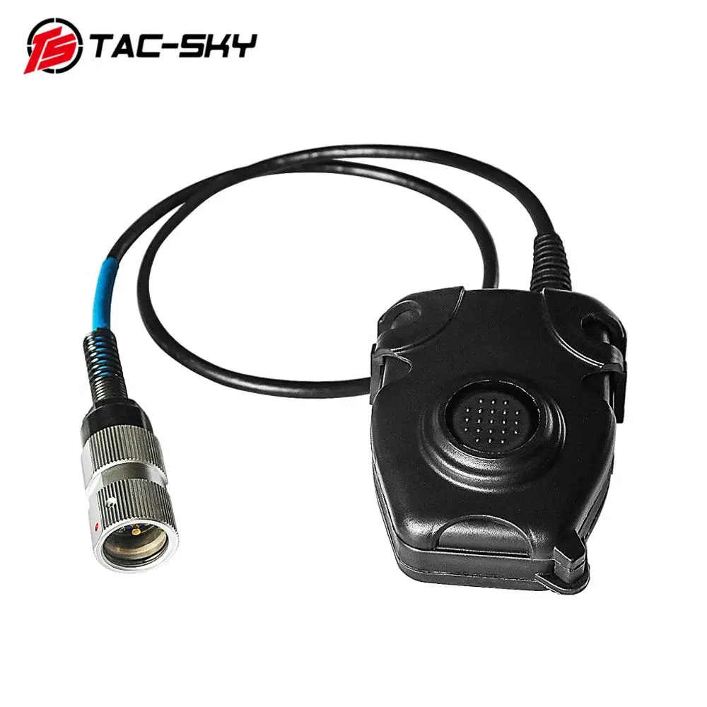 TS TAC-SKY 6 Pin Military Adapter Tactical Headset Accessory PTT PRC PTT for AN/PRC -148 152 152A Walkie Talkie Models