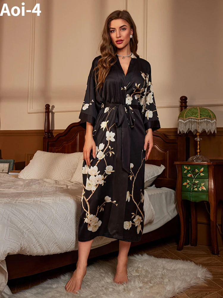 Модная пижама в китайском стиле для женщин весна-осень 2024 новый роскошный банный