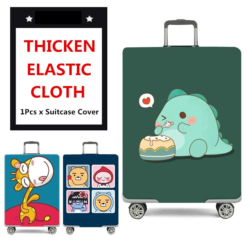 

23-26inch Hot Travelkin Luggage Cover Cartoon Animal Design Washable Suitcase Protector Anti-scratch Suitcase Sheath Fits Stuff