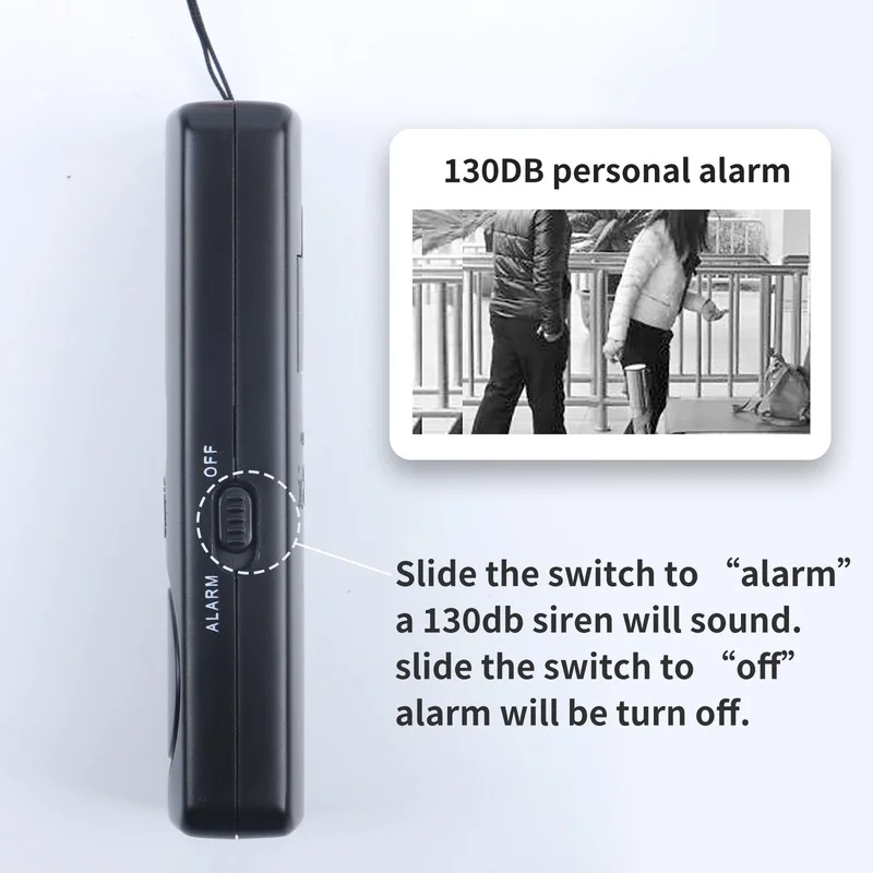 

125dB Self Defense Anti-rape Device Dual Speakers Loud Alarm Alert Attack Panic Safety Personal Security Keychain Bag Pendant