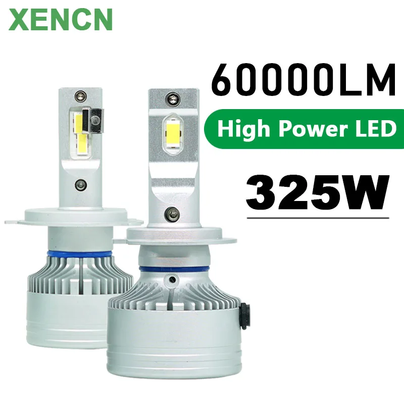 

XENCN 60000LM H7 H4 H11 LED Car Headlight 325W High Poewr H1 H8 H9 9012 HIR2 HB3 9005 HB4 9006 Turbo Lamp 6500K White Auto Light