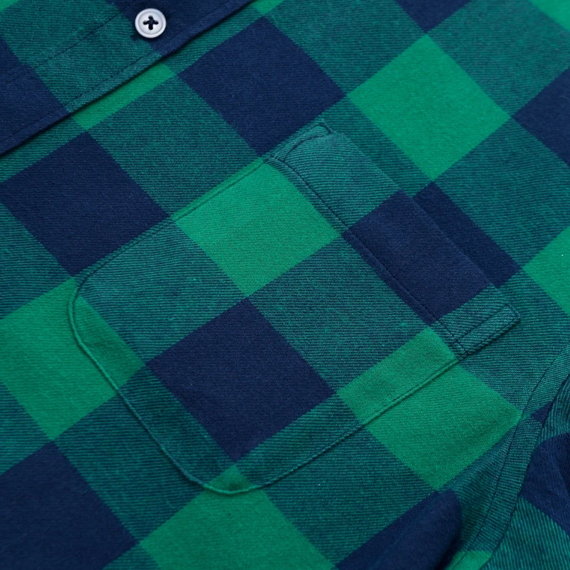 Мужская рубашка с длинным рукавом Повседневная клетчатая из 2022 хлопка