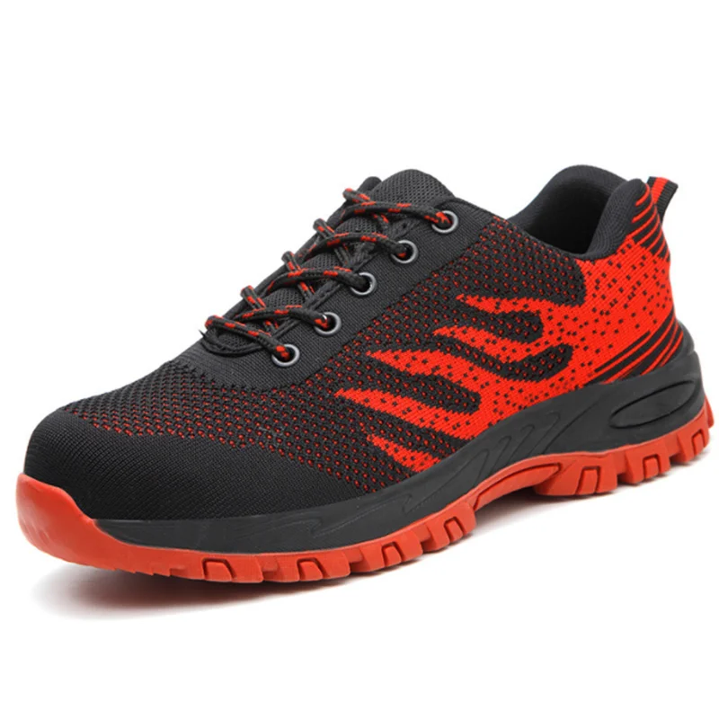 

Плетеные ботинки большого размера, Мужская дышащая ударопрочная непрокалываемая изоляционная женская обувь, сетчатые безопасные рабочие ботинки для мужчин и женщин