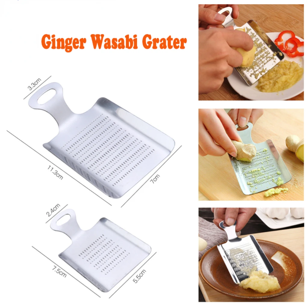 

Stainless Steel Ginger Grater Wasabi Grater Multi-functional Garlic Grinder Fruit and Vegetable Cutter Kitchen Tools Accessories
