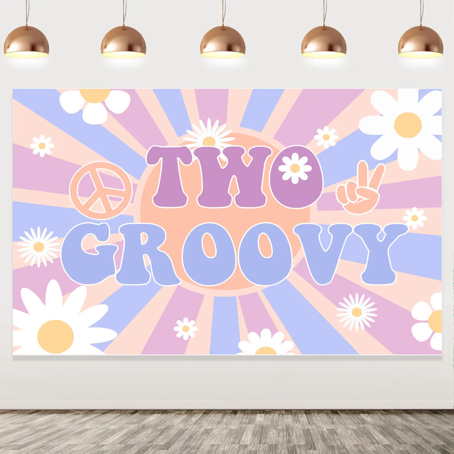 

JOLLYBOOM ромашка цветок два жениха день рождения фон для девочек 2-й день рождения украшения хиппи фото стенд реквизит