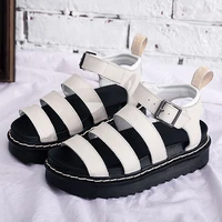 genuine leather cowhide women beach shoes woman summer outdoor sandals sport shoes sneakers sandalias chunky heels flat sandals