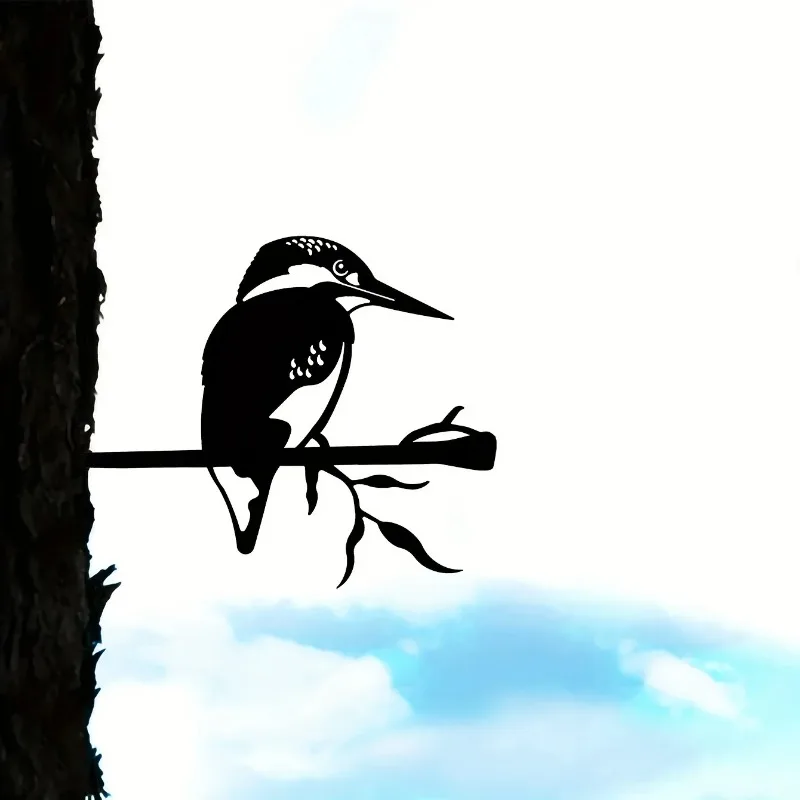 1 Шт. Железный Художественный Силуэт Декоративный Садовый Кол Для Птиц Уличный