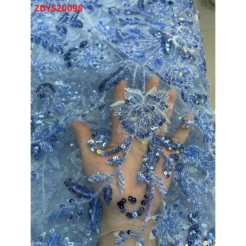 Элегантная африканская одежда вышивка бисером блестки кружевная ткань качество