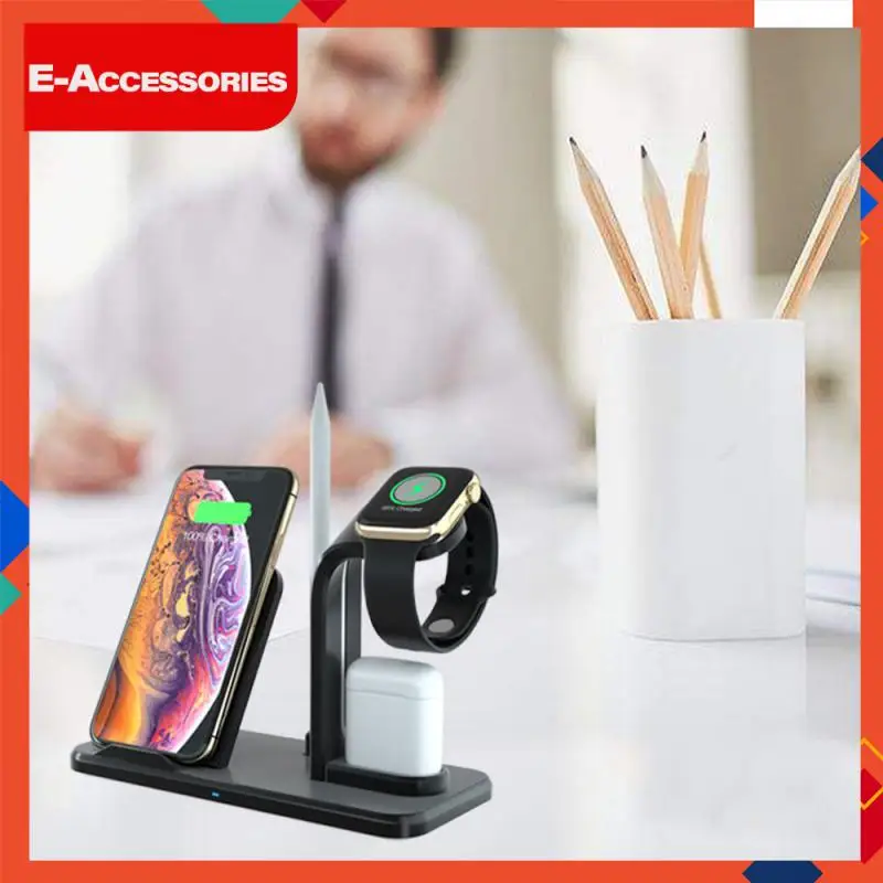 

3-in-1 Multi-use Wireless Charger Safe Quick Charging Station Portable Charging Bracket For iPhone / AirPods For iWatch 4/3/2/1