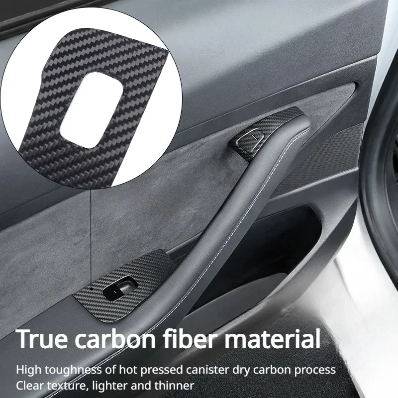 14 шт. для Tesla Model 3 Y подъемная оконная панель из настоящего сухого углеродного