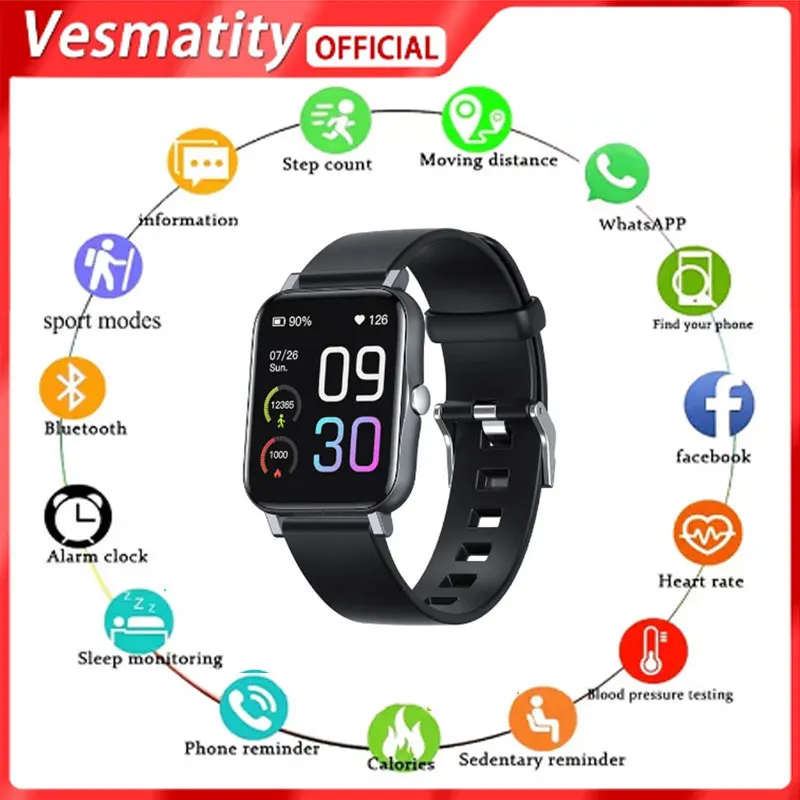 

New Vesmatity Smartwatch GTS2 Fitness Smart Watch Men Women Sports Tracker Sleep Heart Rate Monitor Pulse Oximeter Mini Watch