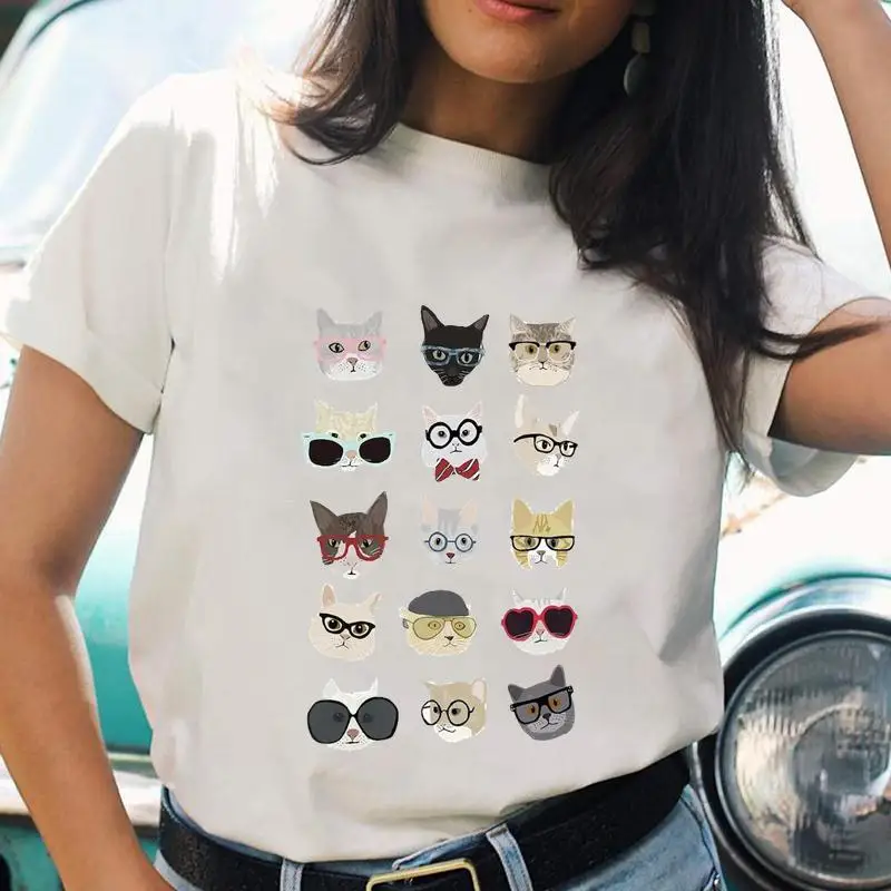 

Women Cartoon Nail Make Up New Cute Kawaii T Top Shirt Regular Ladies Print Female Graphic Fashion Tee Short Sleeve T-Shirts