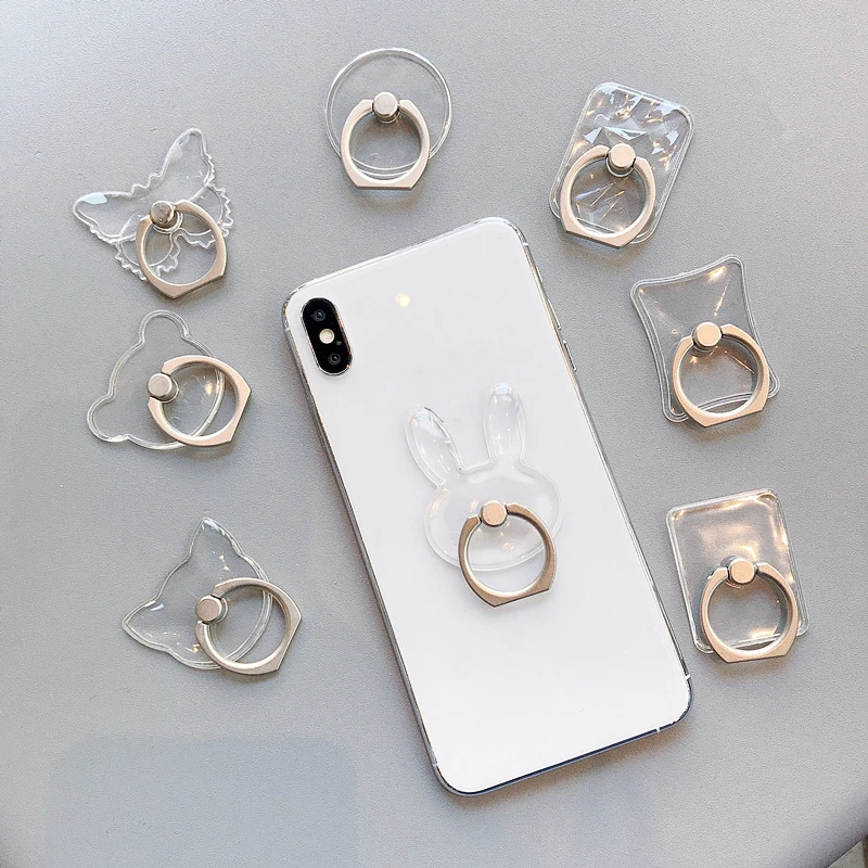 

Universal mobile phone holder - magnetic ring for cute mobile phone - transparent holder for iPhone 11 12 XS Max