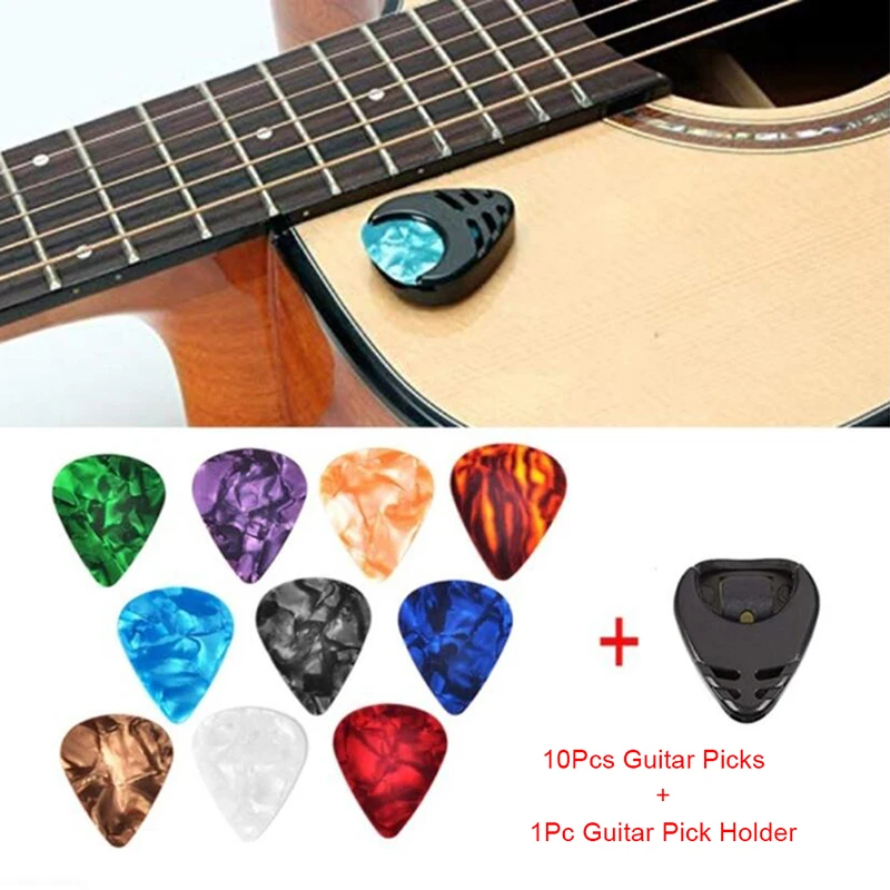 

10pcs guitar thumb and index finger pick mediator cellul ul thumb finger pick random color guitar accessories