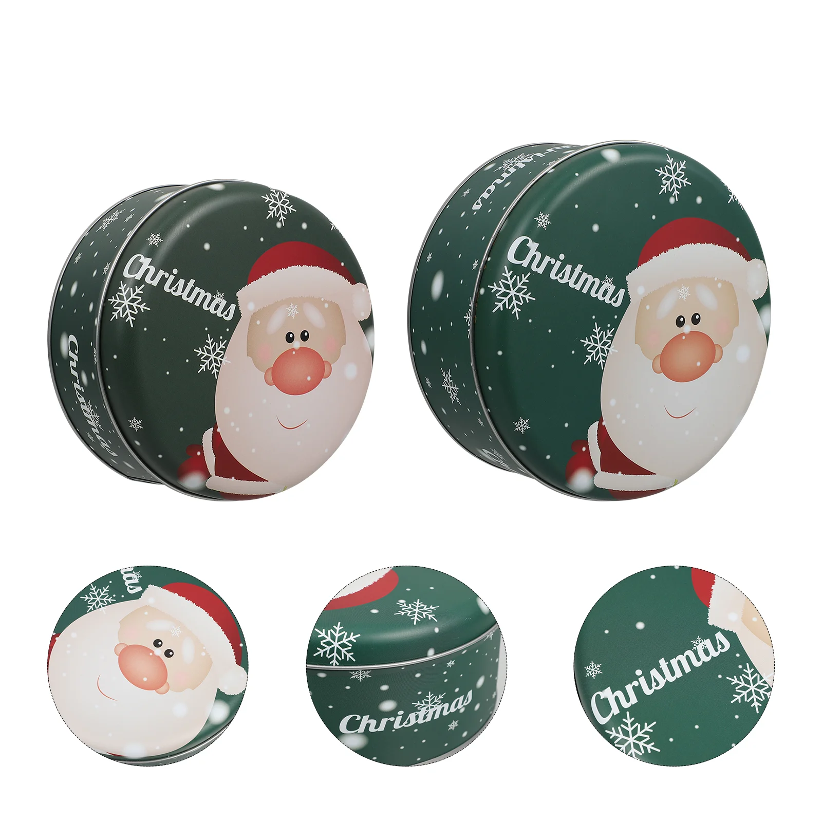 

Christmas Tin Tins Box Cookie Biscuits Gift Biscuit Tinplate Holiday Candy Giftsformetal Storage Round Treat Boxes Tea Iron