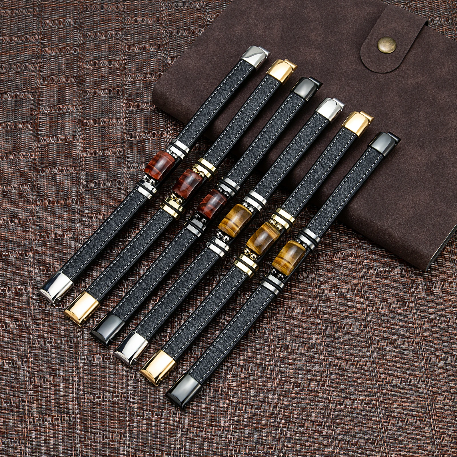 Новый Винтажный ветрозащитный большой полукруглый натуральный тигровый глаз из