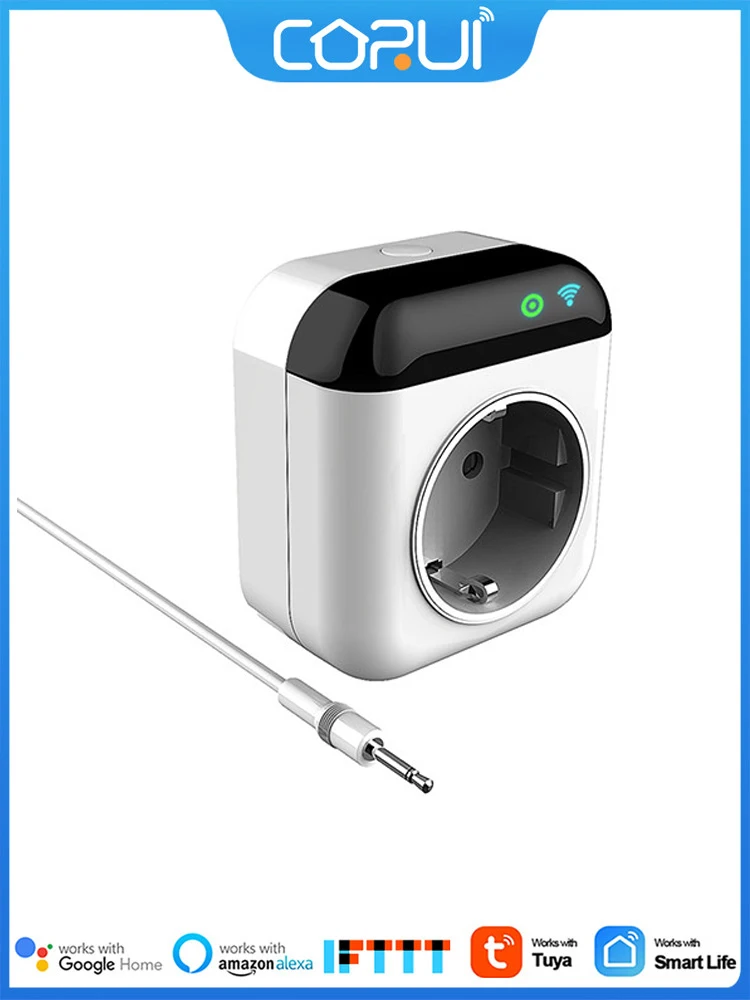 

Умная розетка CoRui Tuya, Wi-Fi, 15 А, 4400 Вт, 90 дней