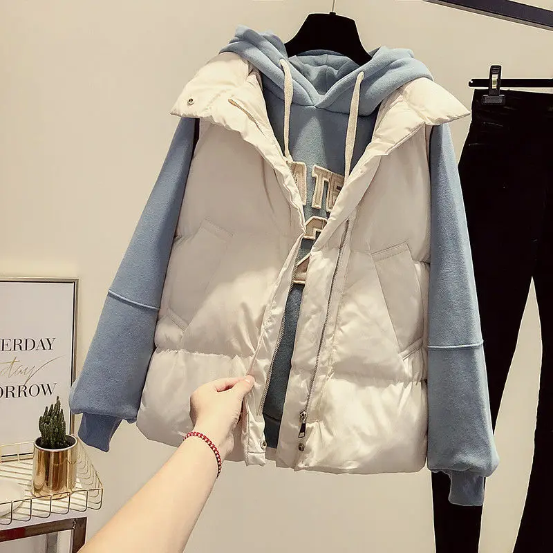 

Women Fashion Cotton Pocket Padded Waistcoat Female Vintage Sleeveless Outerwear Streetwear Ladies Solid Vest Coat Jacket G45