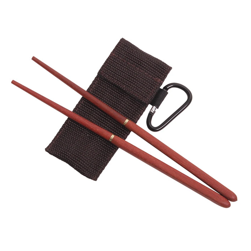 

1Pair Mahogany Folding Chopsticks Portable Travel Wood Chopsticks Non-Slip Outdoor Camping Picnic Office Bento Tableware