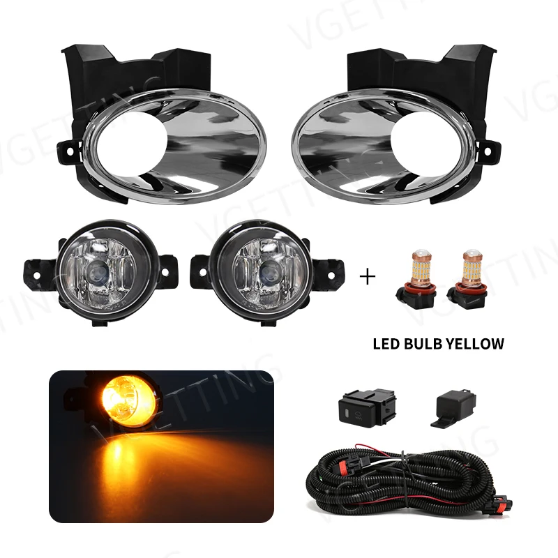 Led Fog Light For Nissan QASHQAI/DULIAS 2011 2012 Waterproof Auto Driving Front Bumper Daytime Running Lamps 12V Accessories